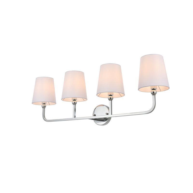 Empire Dimmable Vanity Light, Chrome, 12" H x 36" W x 36" D, 4 Lights