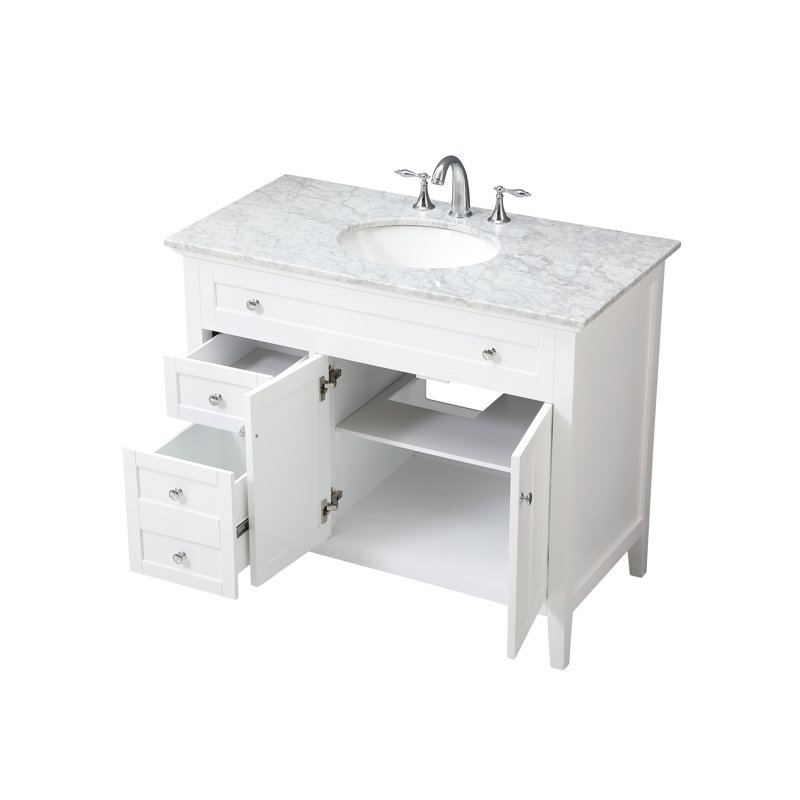 Ensemble de meuble-lavabo simple 42 po Ain, Blanc