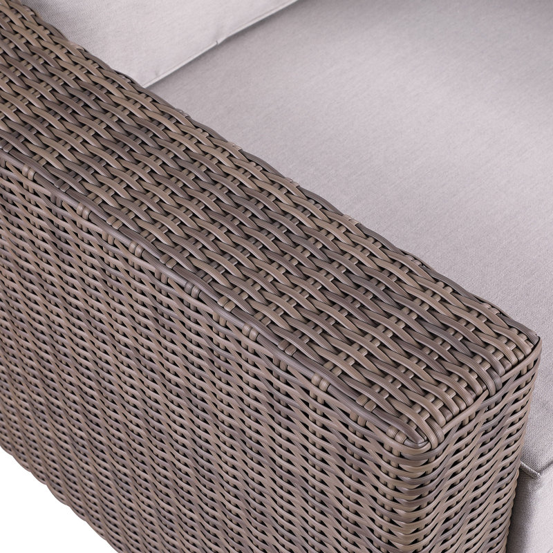 Manhattan 66.93'' Metal Outdoor Loveseat