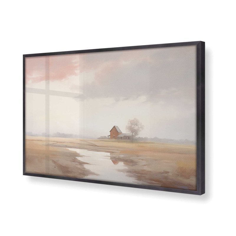 «Peaceful Countryside Reflections», H 9,25 po x l 11,25 po, Zinc patiné