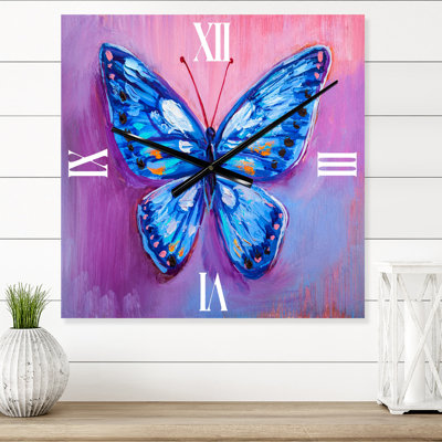 Horloge murale papillon I