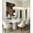 9-Light Brass Chandelier With Hanging Clear Rippled Glass