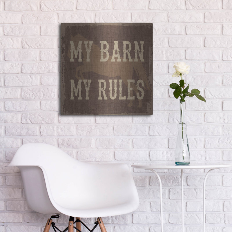  «My Barn» par Erin Clark, art mural en métal, 24 po x 24 po, H 24 po x l 24 po