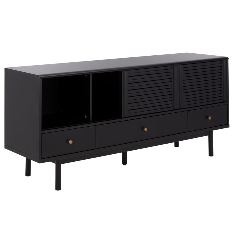 Adrin 3 Drawer Sideboard/TV Stand, Black