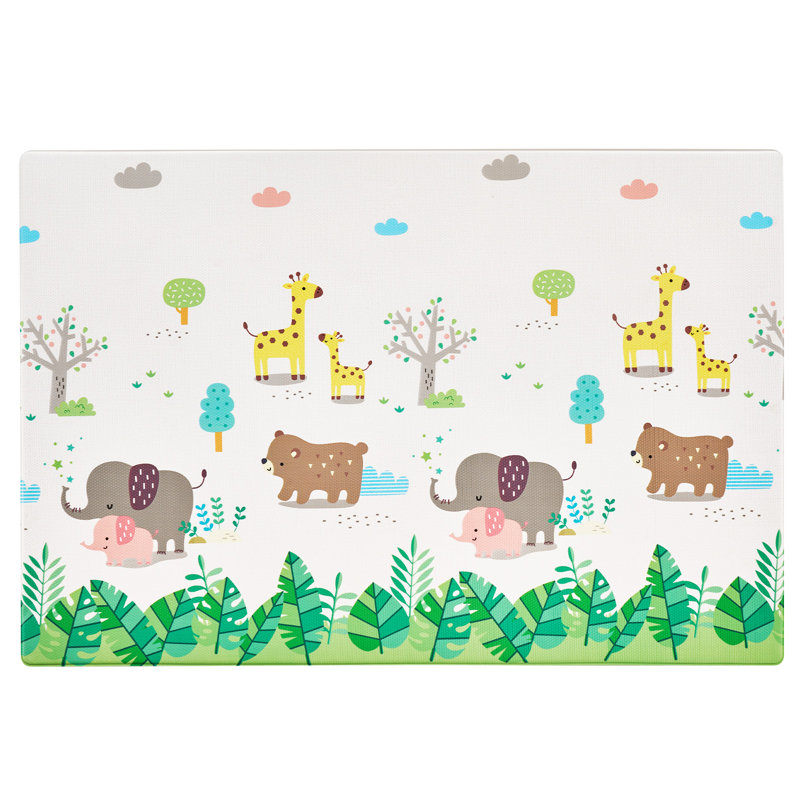 Tapis de jeu pour bébé Baby Crawling, Blanc/vert, L 8,27 po x L 56,69 po