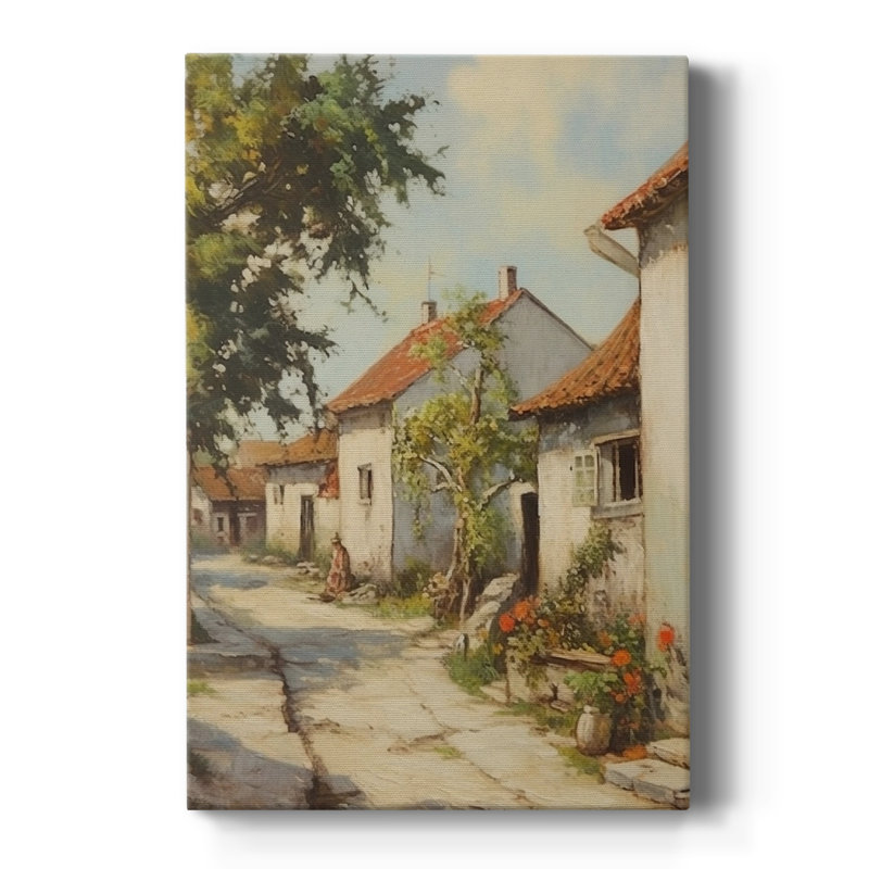 Paysage rétro C - galerie Cavas, H 48 po x l 32 po