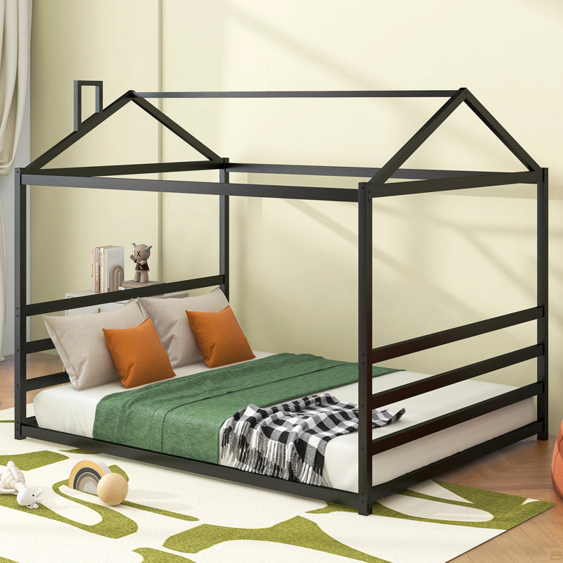 Lit plateforme en métal, grand lit
