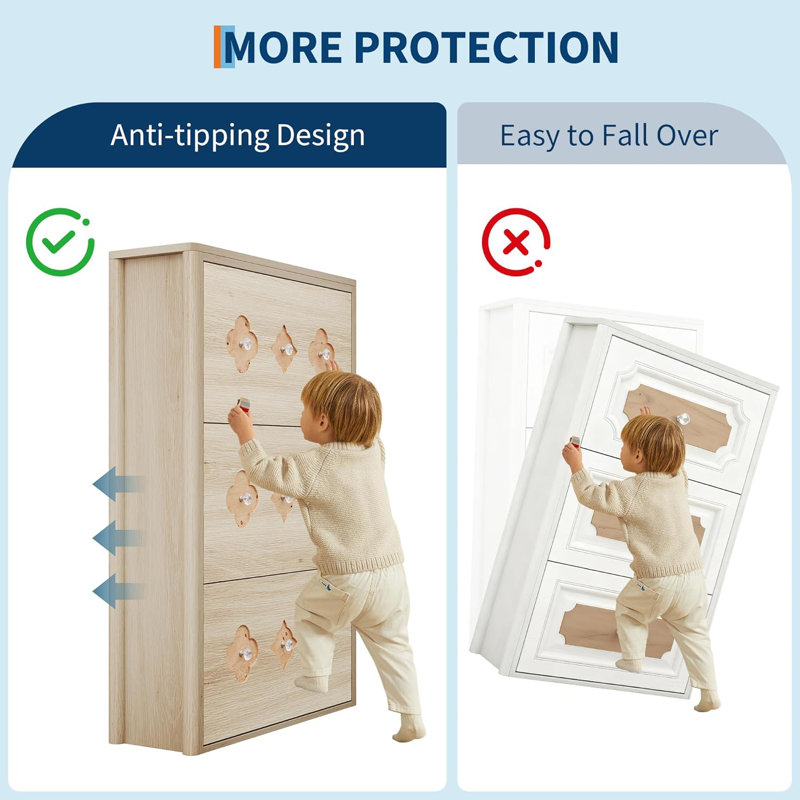 Shoe Cabinet with Flip Drawers, Slim Freestanding Shoe Rack Cabinet, Flower Pattern & Diamond-Shaped Handles, Natural, 3