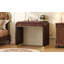 Bureau de coiffeuse classique en bois avec miroir rabattable, coiffeuse 3 en 1 avec 2 tiroirs et espace de rangement pour la chambre à coucher-906202495