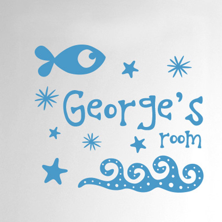 Personalised Under the Sea Kids Door Room Wall Sticker