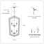 Lustre - Lanterne suspendue à 8 niveaux de style campagnard à niveaux, métal au fini noir, luminaires suspendus modernes