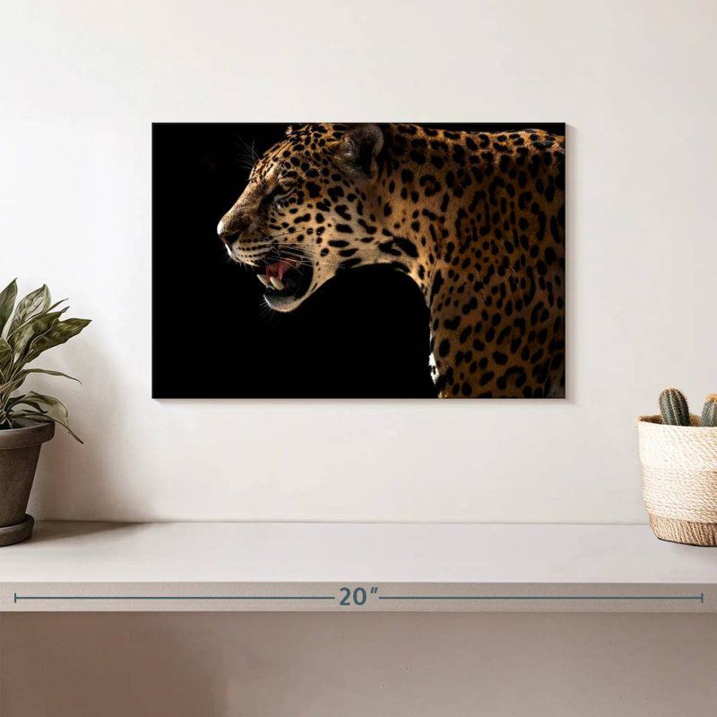 Brampt Midnight Leopard Hunt, 8" H x 12" W