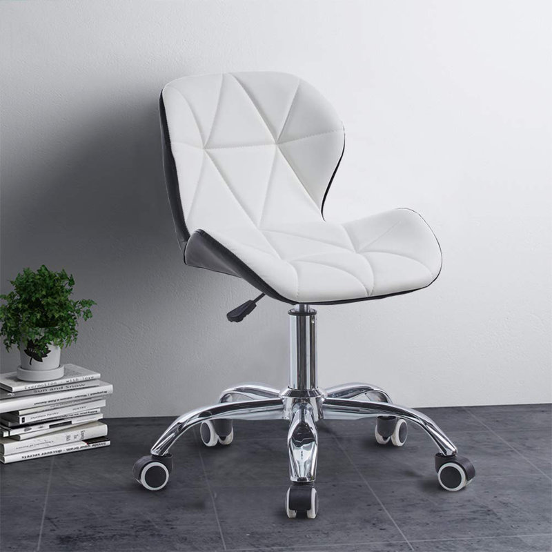 Alaynah Office Chair, White, White