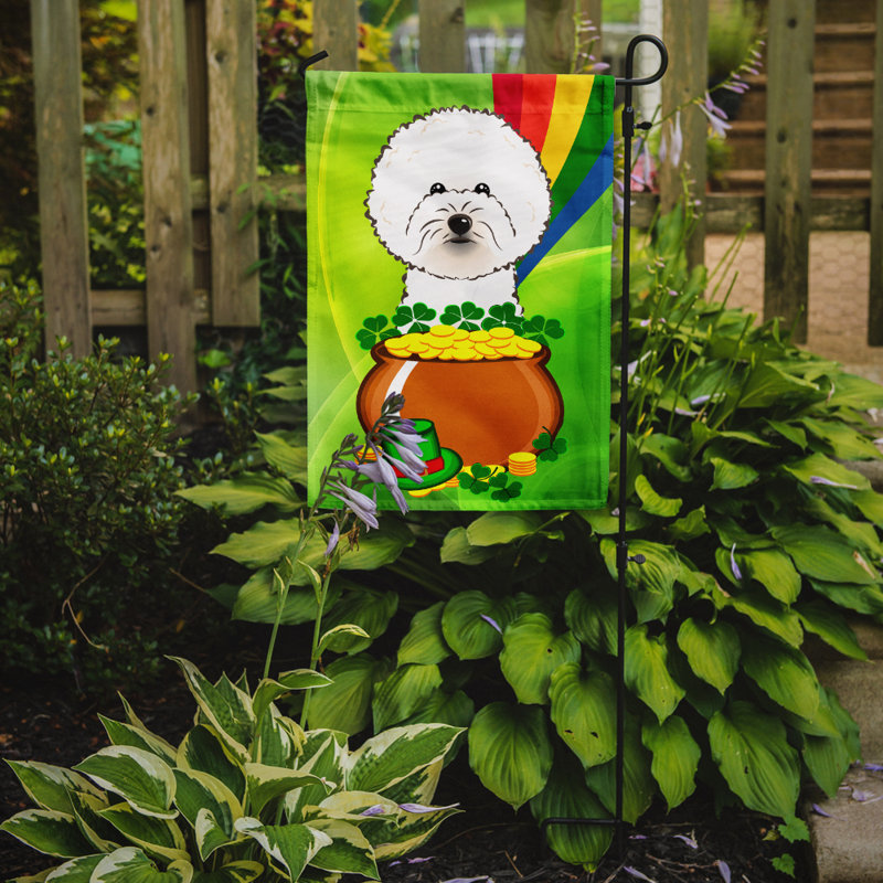 Drapeau de jardin Arella St. Patrick's, Bichon frisé