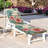  Outdoor Indoor 3'' Lounge Patio Cushion Tropical flower Palm leaves flamingo bird watercolor summer Seamless Water-Resistant Chaise Lounge Cushion for Chair Patio Furniture Seat Cushion
