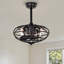 Ventilateur de plafond en cage 18,1 "avec télécommande, minuterie, ventilateur de plafond à 3 vitesses pour maison de campagne, salon de chambre à coucher (sans ampoules incluses)