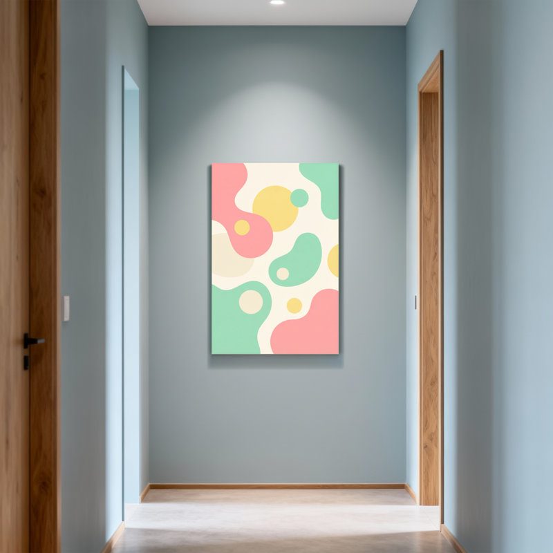Abstract Pastel Abstract Shapes And Circles Pattern