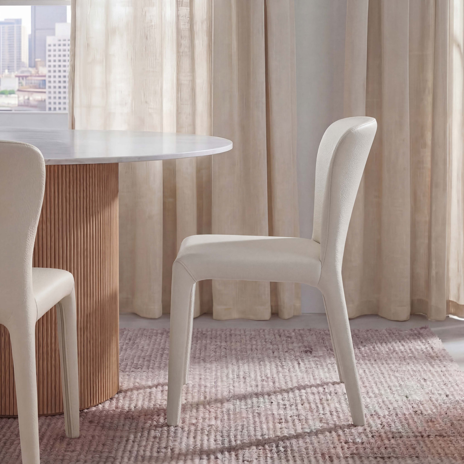 Clinard Dining Side Chair, White