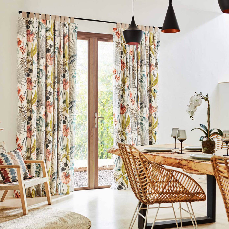 Habanera Fabric, Coral/Harbour/Lime