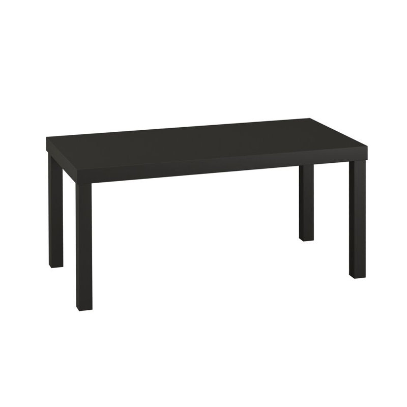 Rosmely Solid Wood Four Leg Coffee Table, Black