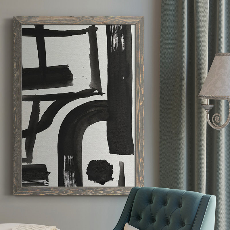 «Inkwell Intersect I», reproduction encadrée de qualité supérieure - prête à être accrochée, Pas de tapis