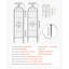 Garden Trellis, 71 x 20 inch Rose Trellis, Garden Flower Rose Trellises with Powder-Coated Finish & Convenient Locking Design, Plant Support Trellises for Flowers, Vegetables, Roses-1542545441