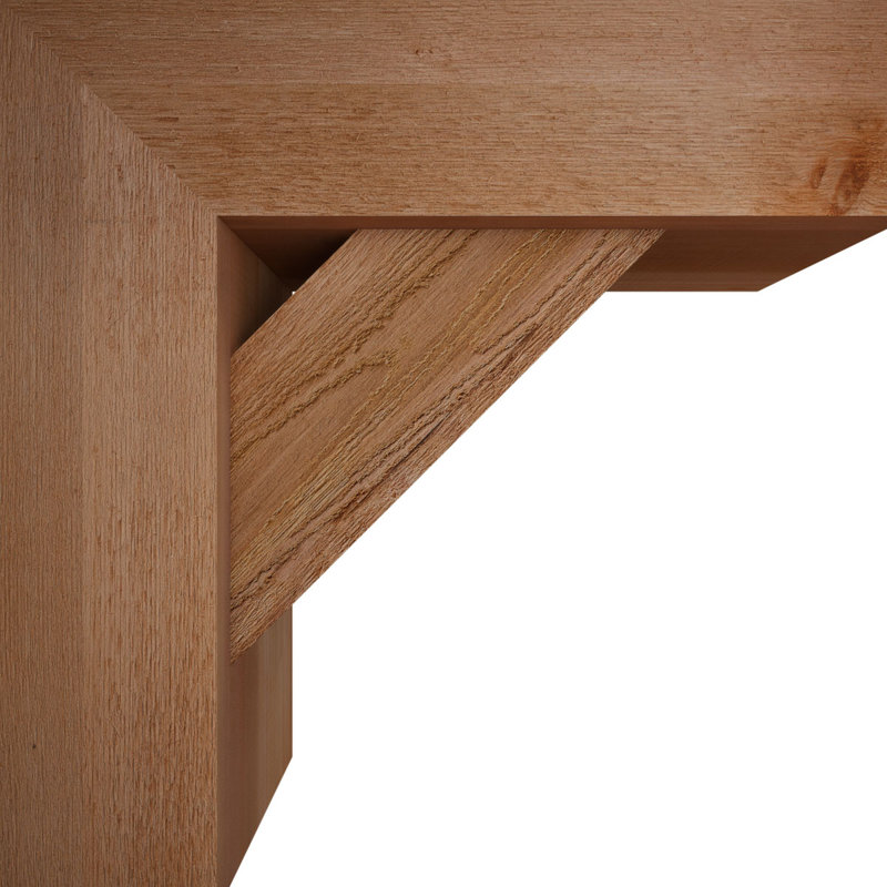 Support de bloc traditionnel avec entretoise décalée, 24 x 24, Cèdre rouge occidental de l 8 po (scié brut)