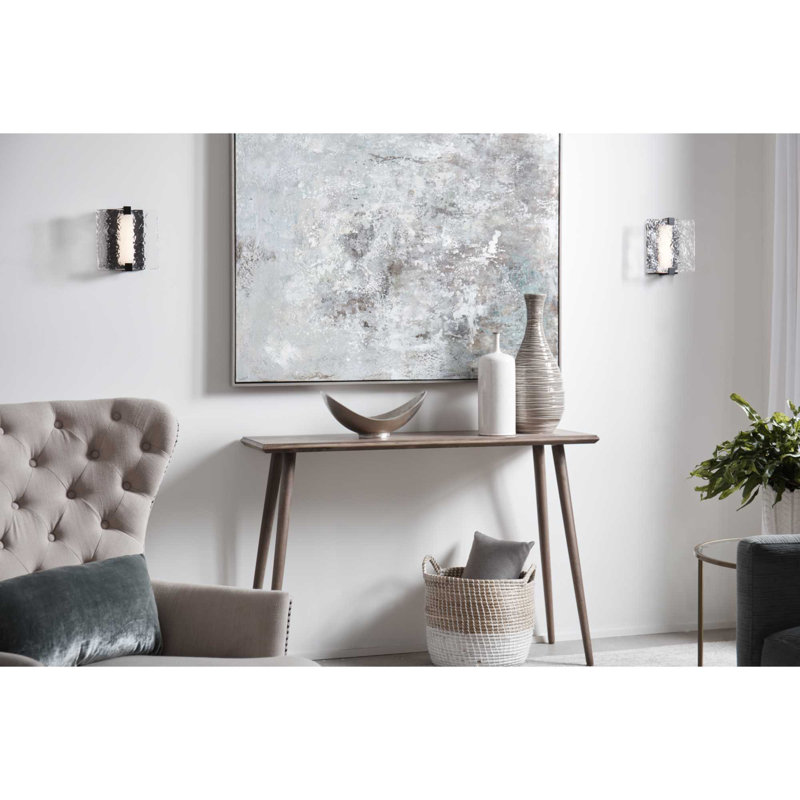 Traore LED Wallchiere, Clear Stone, Black