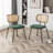 Sirine Linen Modern Side Chair with Rattan Back-1717631060