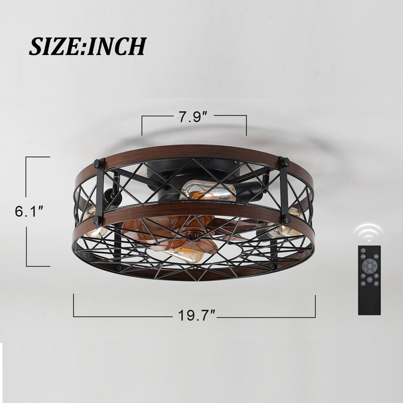 Ventilateur de plafond avec lumières DEL Jauneta