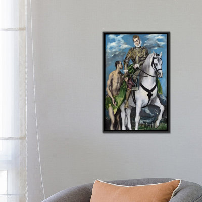 « st. martin et le beggar » par el greco, reproduction d’art sur toile tendue