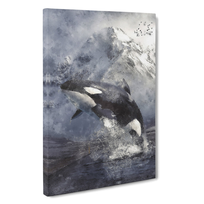 Killer Whale - Wrapped Canvas Print, 50cm H x 35cm W x 3cm D