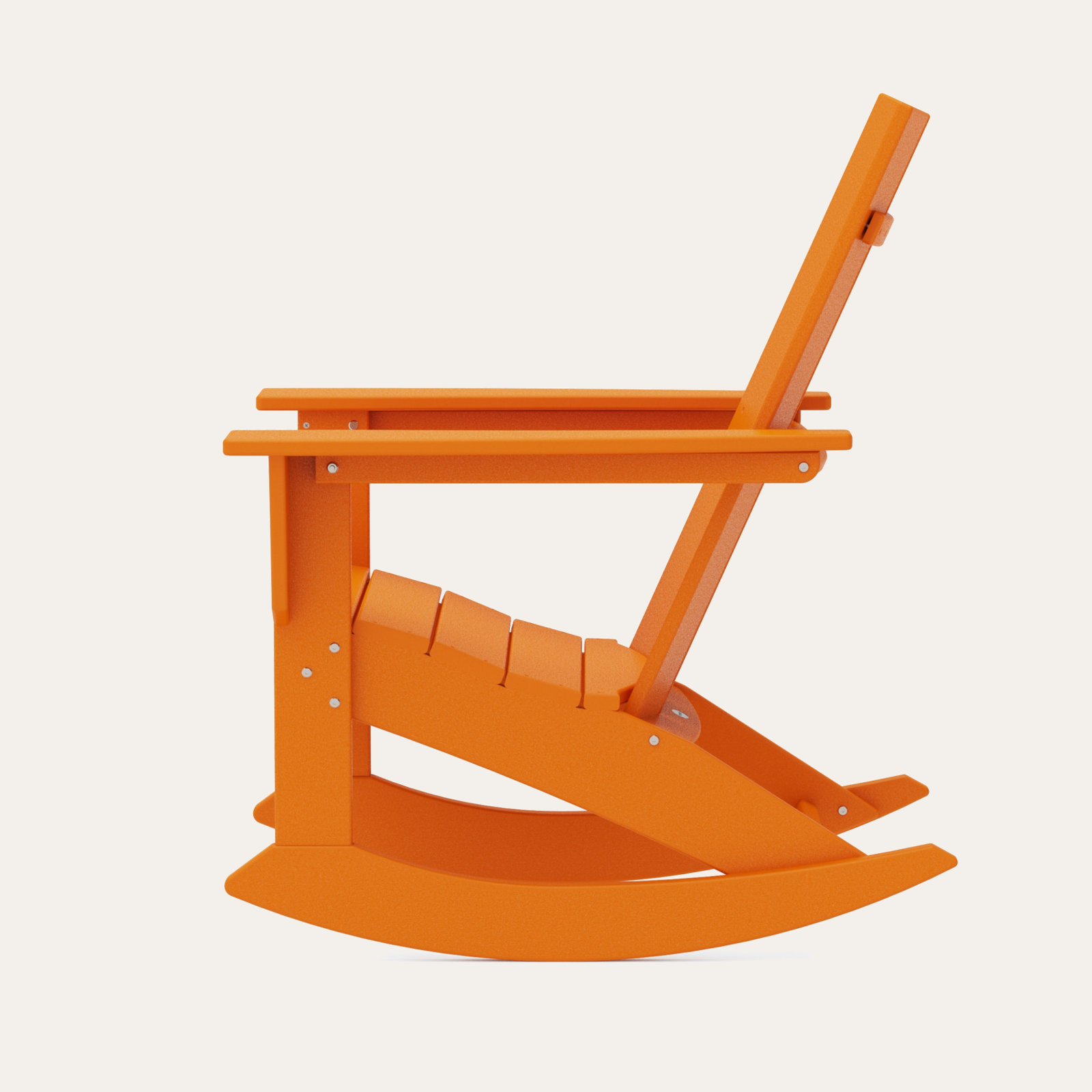 POLYWOOD® Modern Rocking Adirondack Chair, Tangerine