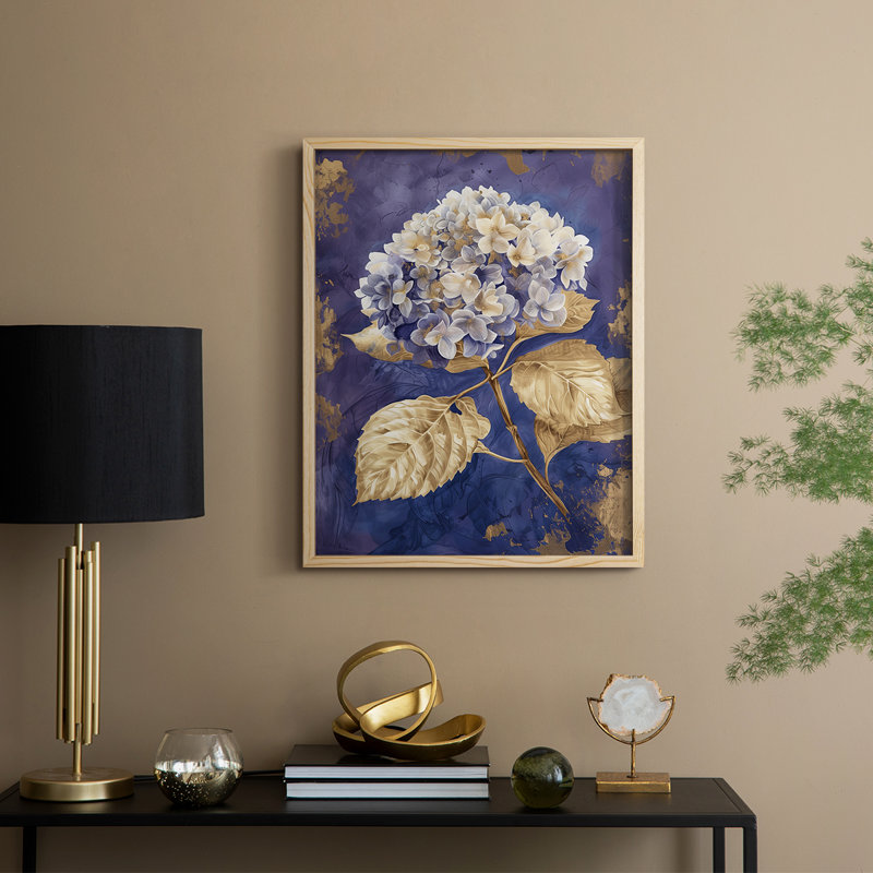 Reproduction encadrée FLORAL Series CCxxv - bois massif, H 11 po x l 9 po