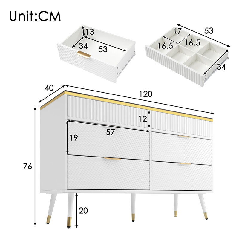 Ayhem 47.2cm W Chest of Drawers