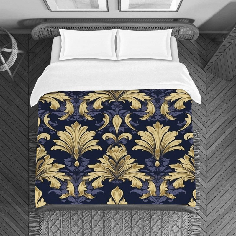 Polyester Damask Duvet Cover, Twin Duvet Cover