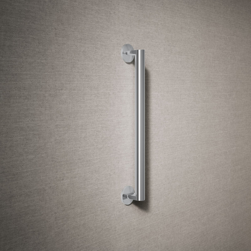 Components In Grab Bar, Polished Chrome, 18" W