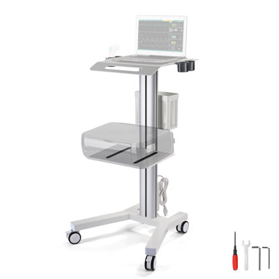 Yescom NexusX MedEvolve 2 Chariots roulants pour ordinateur portable Chariot mobile à roulettes verrouillable 220 lb