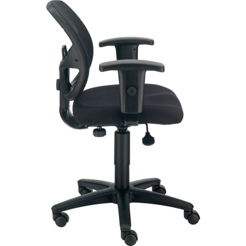 Black Mesh Back Task Chair with Adjustable Arms