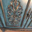 Banc de rangement bleu en bois manufacturé-909880332