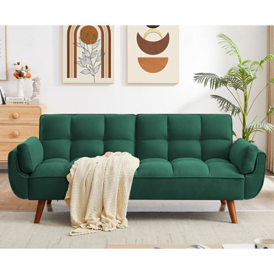 Jalena 75" Flared Arm Convertible Sleeper Sofa