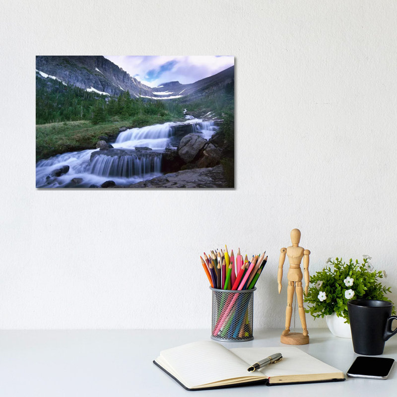 Lunch Creek Cascades, Glacier National Park, Montana by Tim Fitzharris - Wrapped Canvas Print, 20.32 cm H x 30.48 cm W