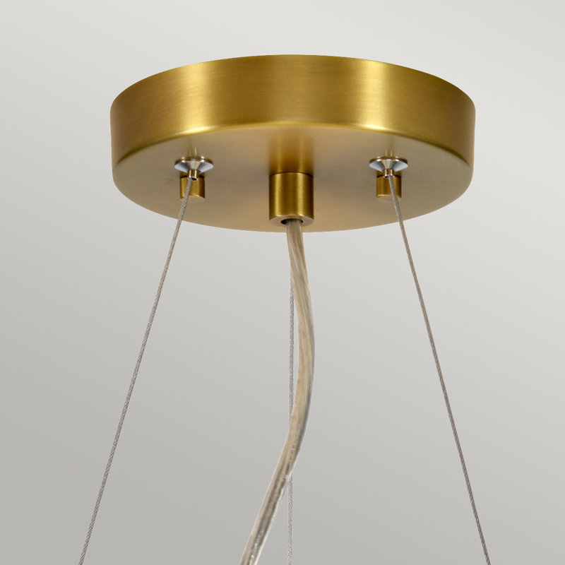 Ausilia 1 - Light Drum Pendant, Aged Brass, 49cm H x 51cm W x 51cm D