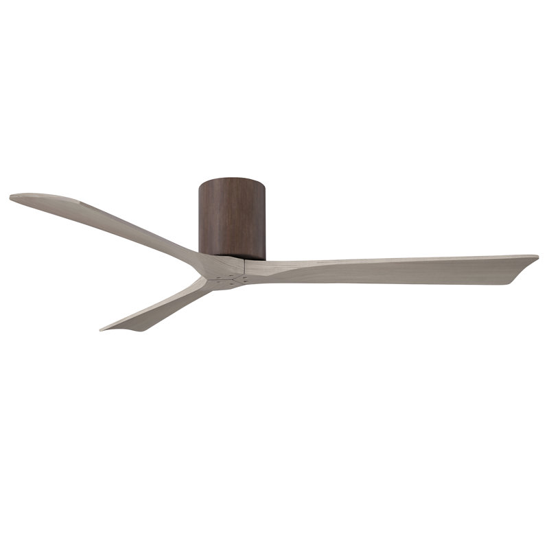 Ventilateur de plafond à 3 pales Olivier, Noyer, Ton bois de frêne gris, 60"