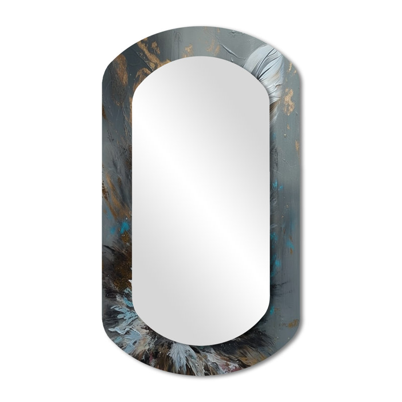 Plume dorée Wanderlust III - Glam Feather, 43 po x 23 po