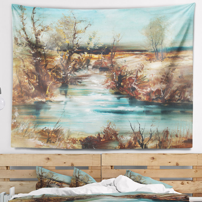 Tapisserie «Trees and Creek», H 32 po x l 39 po