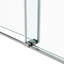 Porte de douche double de 76 po de largeur, 48 po de profondeur, verre trempé 3/8 10 mm, acier inoxydable nickel brossé, nickel acier coulissant de luxe, optimisation de l'espace