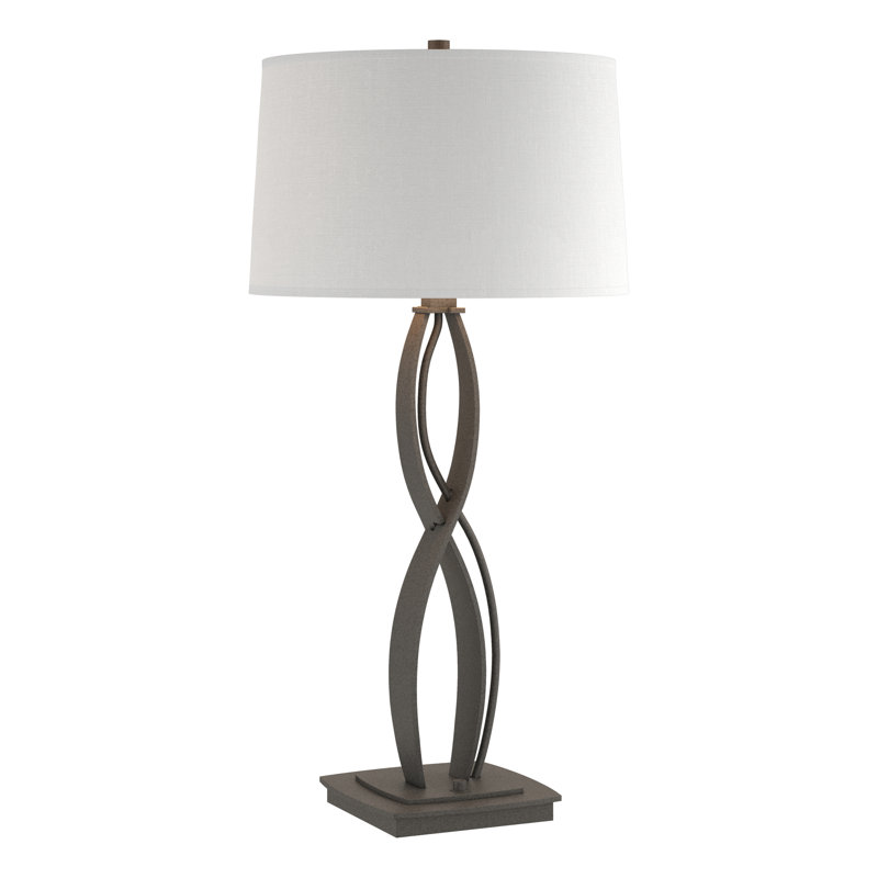 Almost Infinity Table Lamp, Natural Anna, Natural Iron