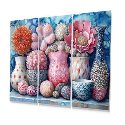«Pink Oceans Edge Of Wonder Pottery», ensemble de reproductions d'art mural