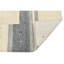 Tapis rectangulaire en laine tissé à la main en gris / beige-75233244